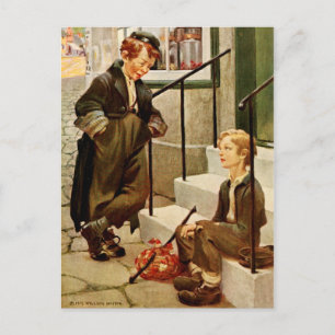 Oliver Twist and the Artful Dodger Postcard