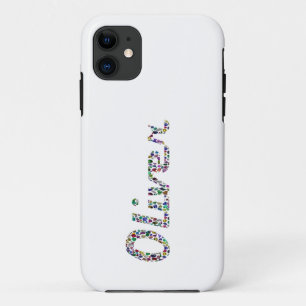 Oliver Typography with Colourful Pattern Design iPhone 11 Case