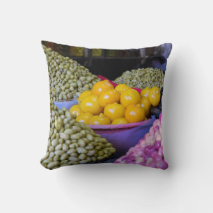 Olives And Lemon At Market Cushion
