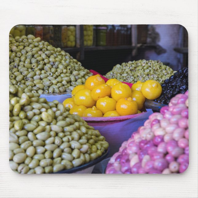 Olives And Lemon At Market Mouse Pad (Front)