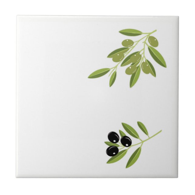 Olives Ceramic Tile (Front)