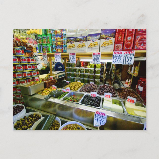 Olives & Cheese on Arthur Avenue postcard (Front)