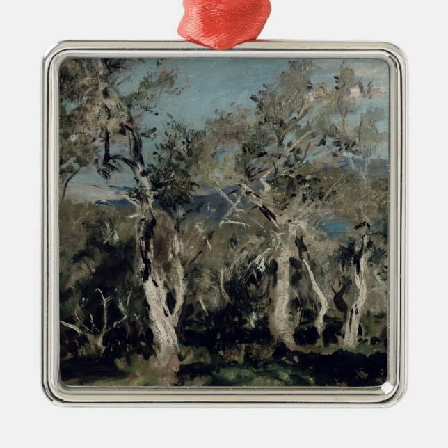 Olives, Corfu, 1912 Metal Ornament (Front)
