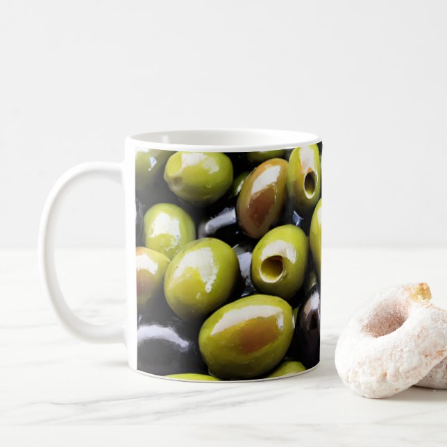 Olives free palestine bring back the olive trees coffee mug (With Donut)