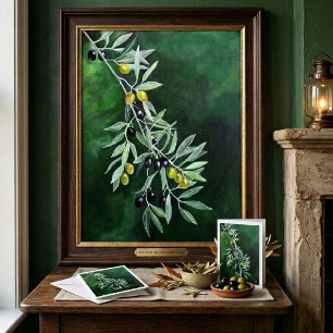 Olives in the November Dusk Painting by Alfred Fox Poster