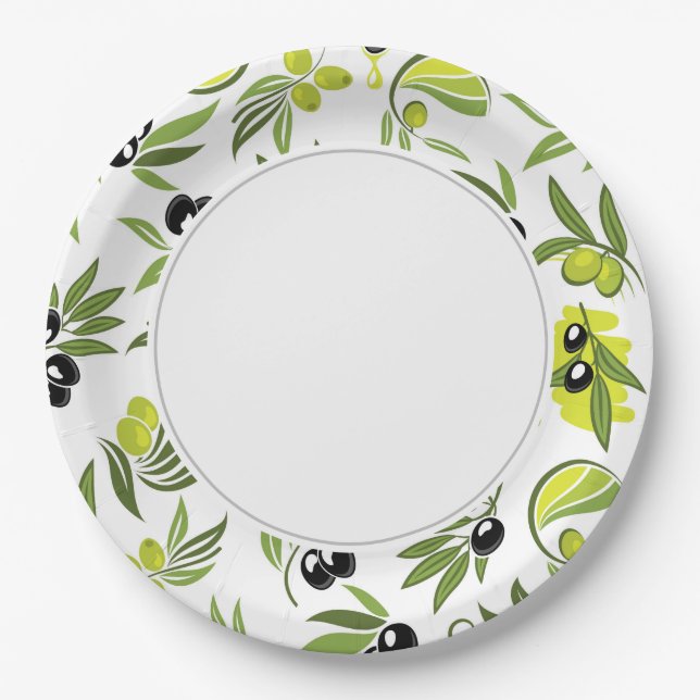 Olives  paper plate (Front)