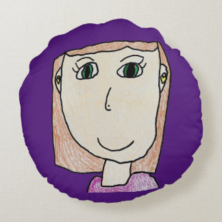 Olive's Personalised Kids Round Pillow