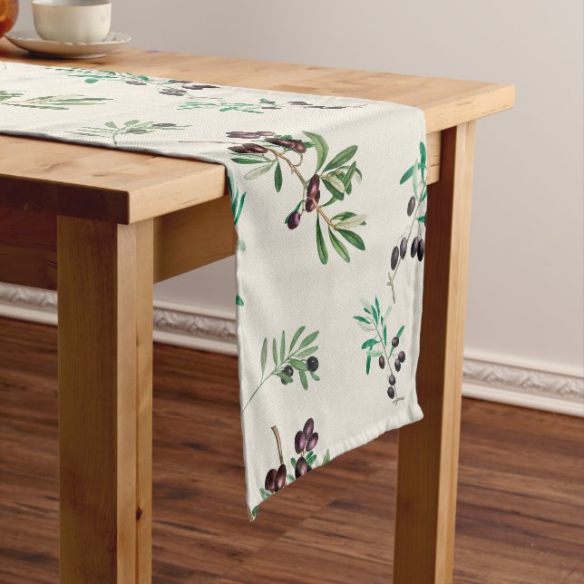 Olives,Tuscany ,Mediterranean,summer   Medium Table Runner (In Situ)