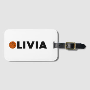 Olivia Basketball Luggage Tag
