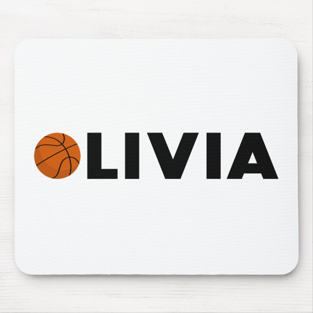 Olivia Basketball Mouse Pad (Front)