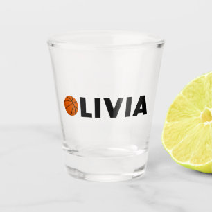 Olivia Basketball Shot Glass