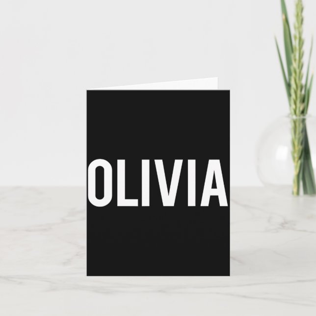 Olivia - Cool New Funny Name Fan Gift Tee  Card (Front)