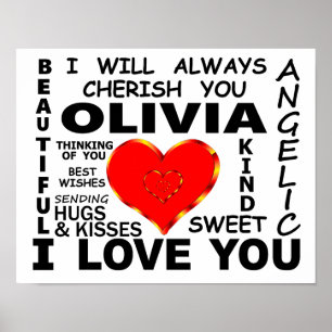 Olivia I Love You Poster