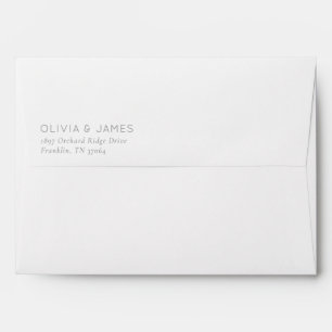 Olivia & James Elegant Grayscale Serif Envelope