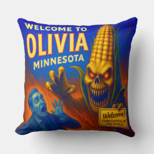 OLIVIA, MINNESOTA - CORN CAPITAL OF THE WORLD. CUSHION