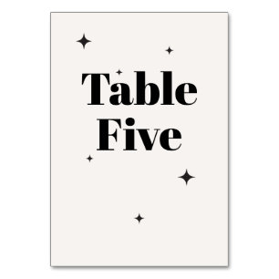 OLIVIA Modern Ivory Celestial Wedding Breakfast Table Number