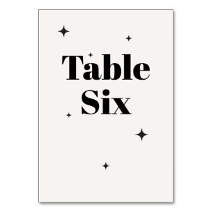 OLIVIA Modern Ivory Celestial Wedding Breakfast Table Number