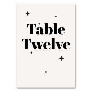 OLIVIA Modern Ivory Celestial Wedding Breakfast Table Number