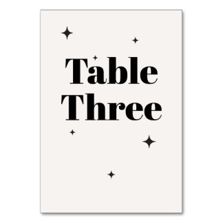 OLIVIA Modern Ivory Celestial Wedding Breakfast Table Number