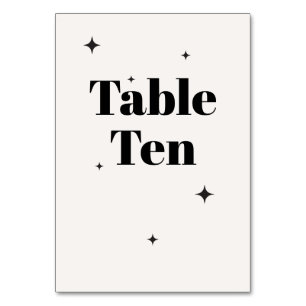 OLIVIA Modern Ivory Celestial Wedding Breakfast Table Number