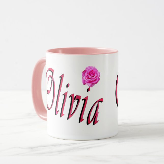 Olivia Name Logo, Mug (Front Left)