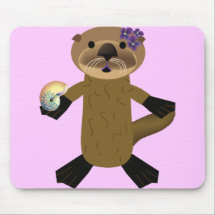 Olivia Otter Mouse Pad
