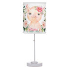 Olivia Pigsley Cute Pig with Blush Roses | Nursery