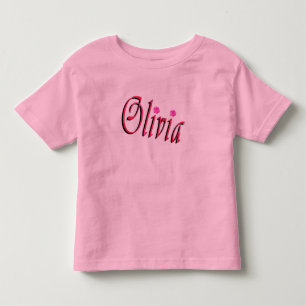 "Olivia" Red And Pink Olivia Name, Toddler T-Shirt