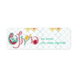 Olivia Return Address Label