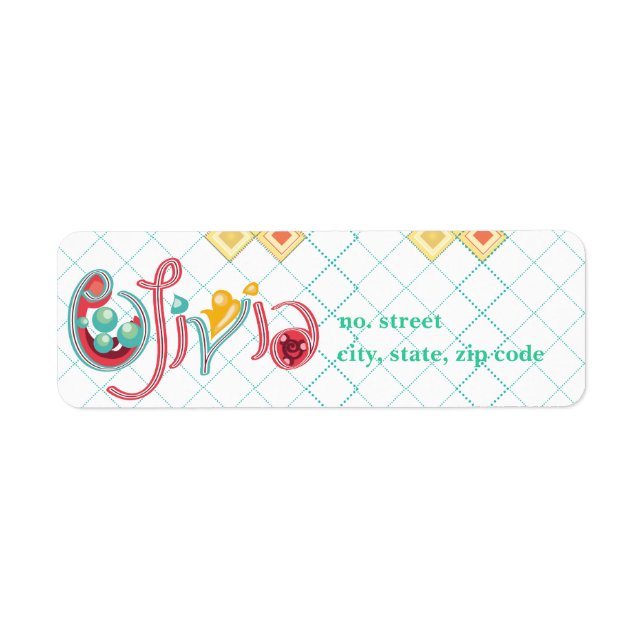 Olivia Return Address Label (Front)