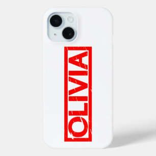 Olivia Stamp iPhone 15 Case