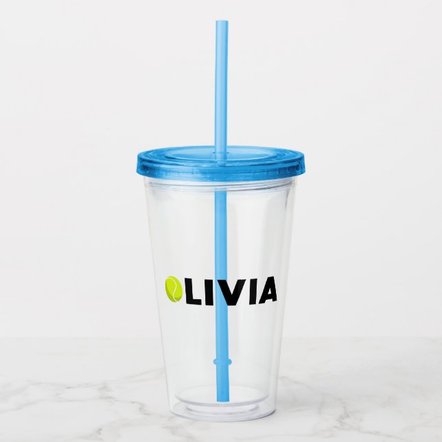 Olivia Tennis Acrylic Tumbler (Front)