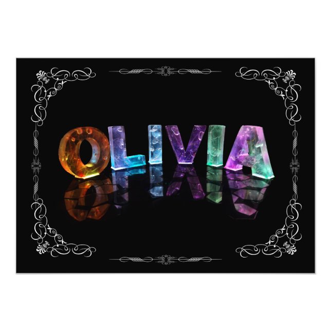 Olivia  - The Name Olivia in 3D Lights (Photograph Photo Print (Front)