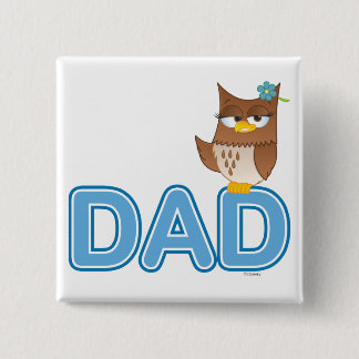 Olivia VonHoot Cartoon Character for Dad - 15 Cm Square Badge