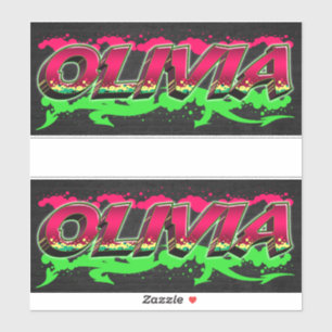 Olivia Vorname Name Graffiti Aufkleber Sticker