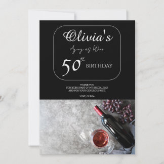 Olivia's 50th Birthday Thank you card