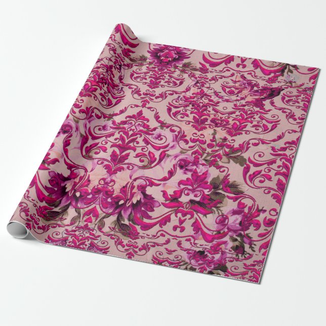 Olivia's Damask Wrapping Paper (Unrolled)