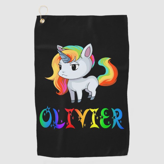 Olivier Unicorn Golf Towel (Front)
