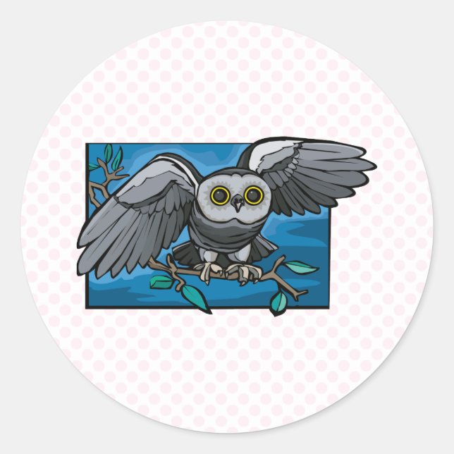 Olivina Owl Classic Round Sticker (Front)