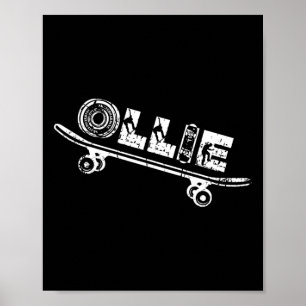 Ollie Skate Skater Skating Skateboard Skateboardin Poster