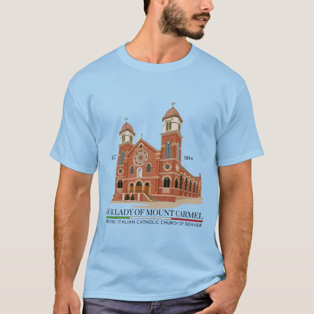 OLMC Logo Men's T-Shirt Light Blue (Front)