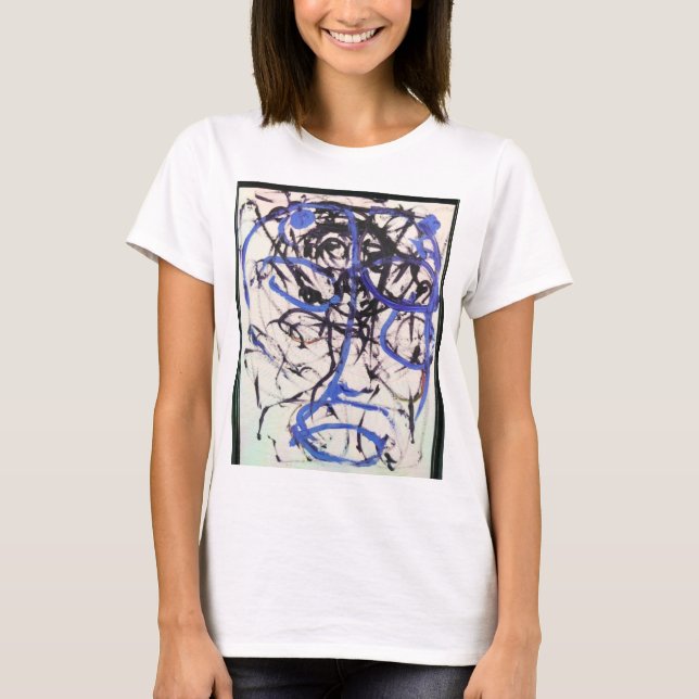Olmec Head Abstract Jeff Hankamer Artjunkhaus Art T-Shirt (Front)
