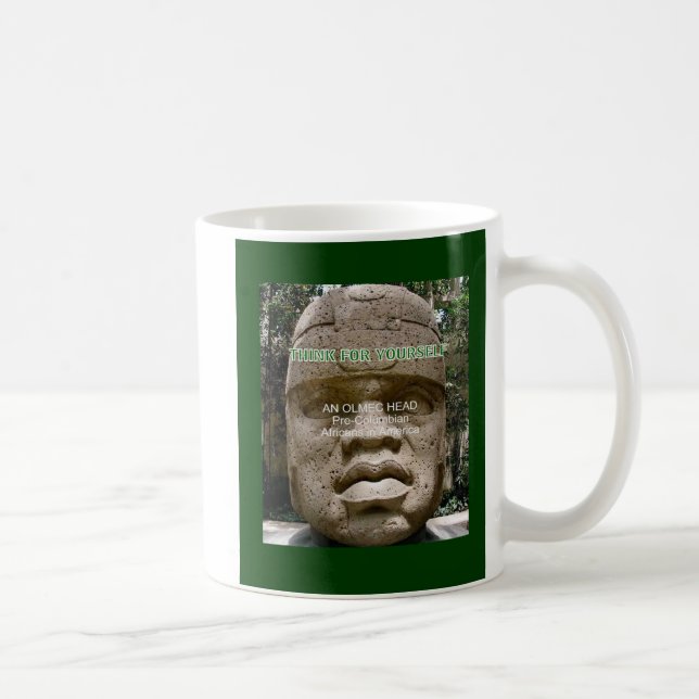Olmec head playing cards coffee mug (Right)