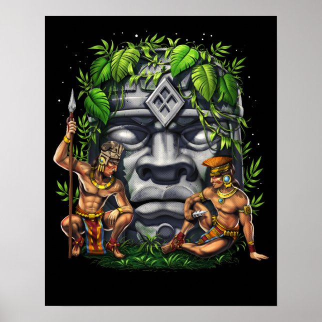 Olmec Head Warriors Poster (Front)