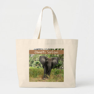 Olmoti Safari Elephant Tote Bag