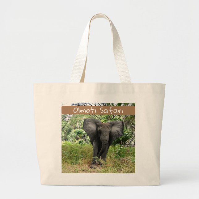 Olmoti Safari Elephant Tote Bag (Front)