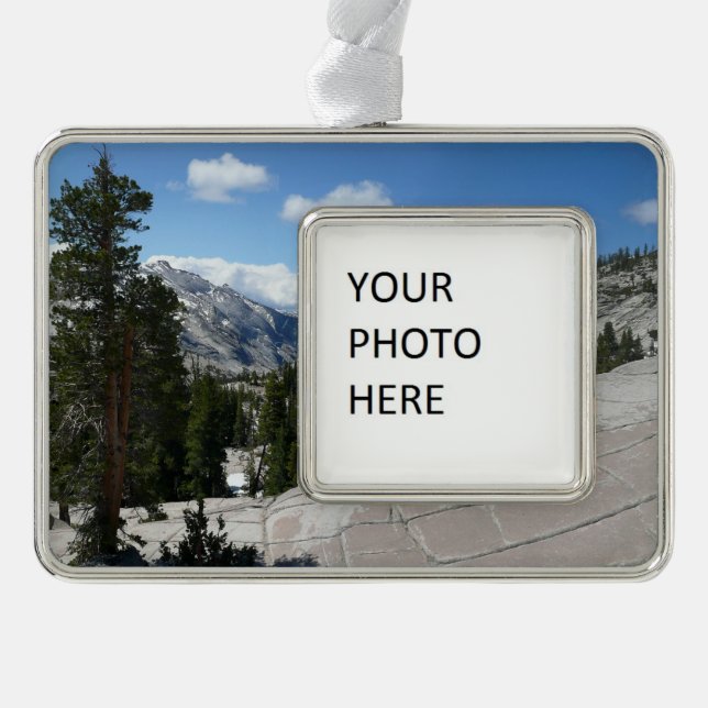 Olmsted Point III in Yosemite National Park Silver Plated Framed Ornament (Front)