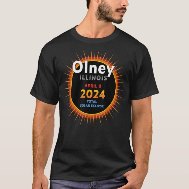 Olney Illinois IL Total Solar Eclipse 2024  2  T-Shirt (Front)