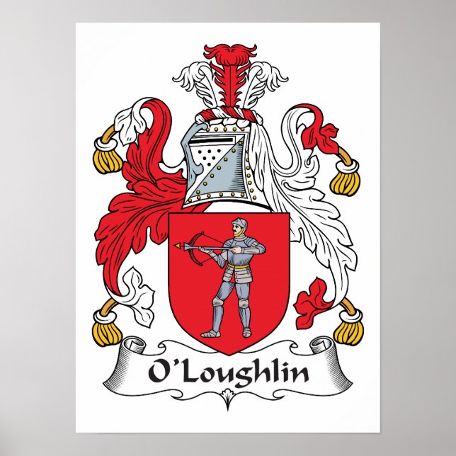 O'Loughlin Family Crest Poster (Front)