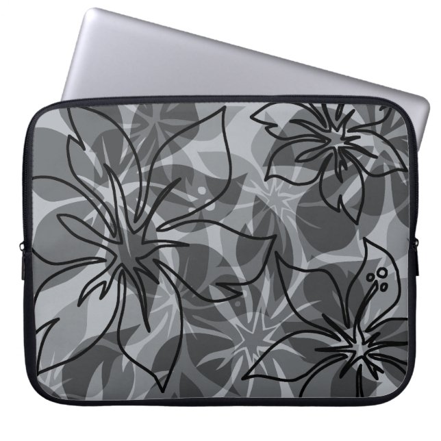 Olowalu Hibiscus Hawaiian Neoprene Wetsuit Laptop Sleeve (Front)